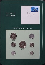 세계의 현행주화 네덜란드령 앤틸리스 (네덜란드 자치국) 1982~1984년 7종 미사용 주화 및 우표첩 세트