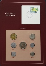 세계의 현행주화 안티구아 바부다 1965~1983년 7종 미사용 주화 및 우표첩 세트