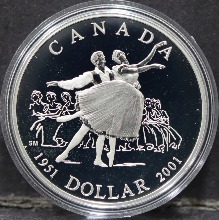 캐나다 2001년 국립발레단 창립 50주년 (1951~2001) 기념 발레 은화