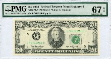 미국 1993년 20달러 PMG 67등급