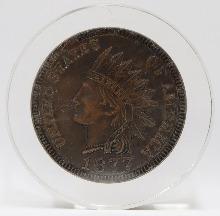 미국 1877년 인디언 헤드 센트 도안 문진 메달