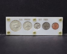 미국 1963년 현행 주화 프루프 - 스페셜 민트 세트 (프랭클린 하프달러 은화 외 총 3종 포함)