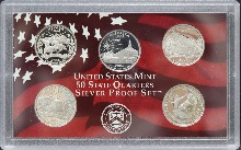 미국 2006년 현행 주화 및 주성립 기념 쿼터 은화 프루프 5종 민트 세트 (은화 5개)