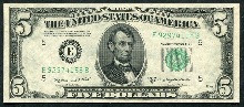 미국 1950년 5달러 미사용