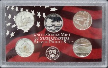 미국 2005년 현행 주화 및 주성립 기념 쿼터 은화 프루프 5종 민트 세트 (은화 5개)