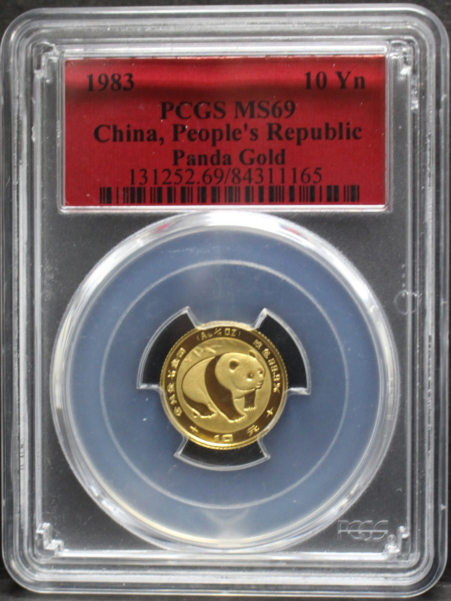 중국 1983년 팬더 1/10oz 금화 PCGS 69등급