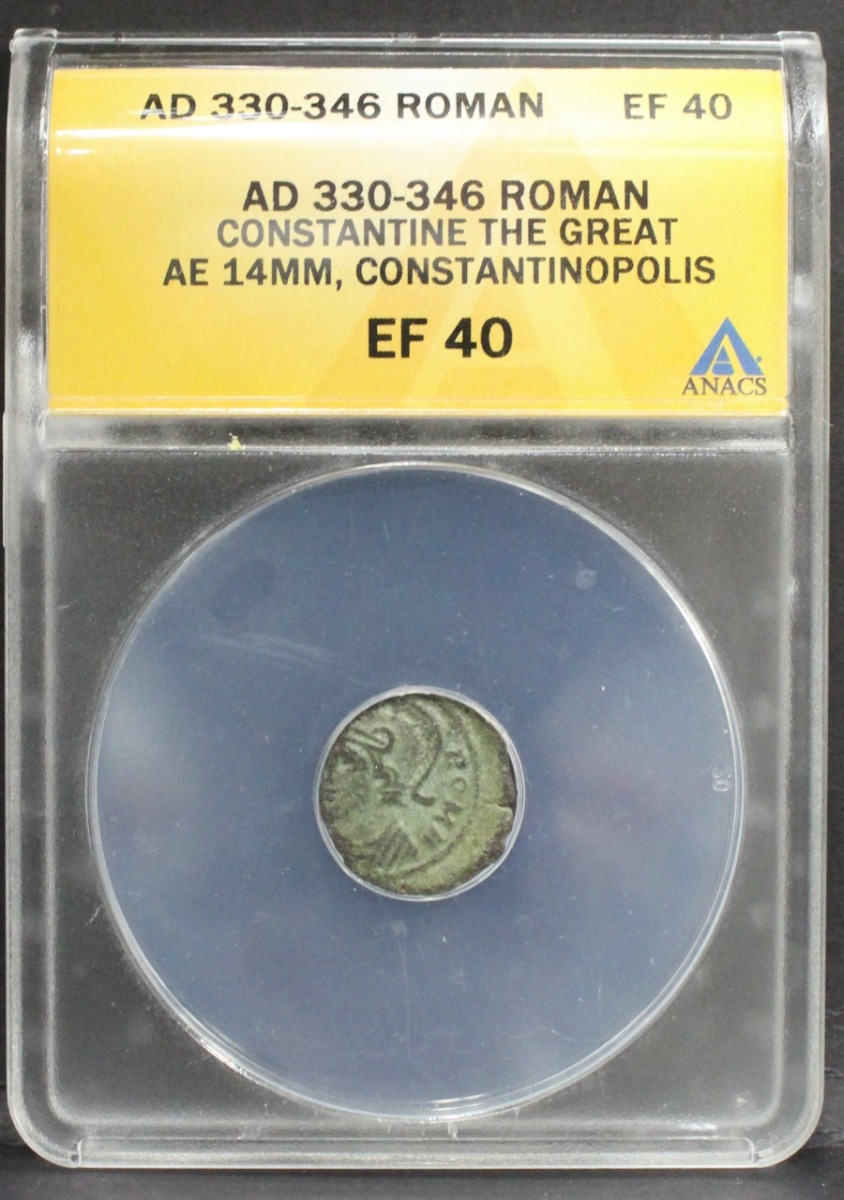 로마 330~346년 황제 콘스탄티누스 1세 (Flavius Valerius Constantinus) 동화 ANACS 40등급