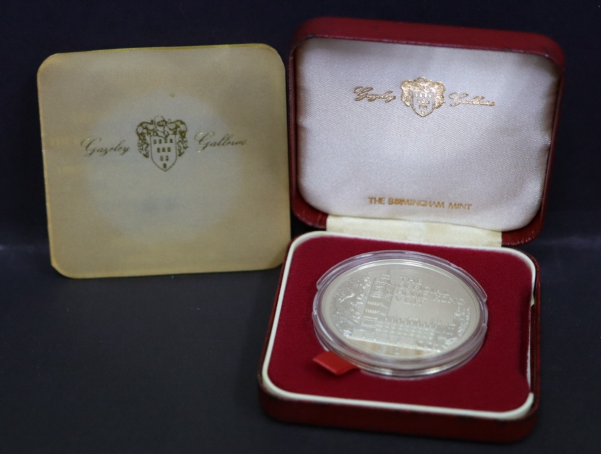 영국 1982년 대영제국 최초의 여자 수상 - 마가렛 대처 (Margaret Thatcher) 홍콩 방문 기념 1oz 은메달