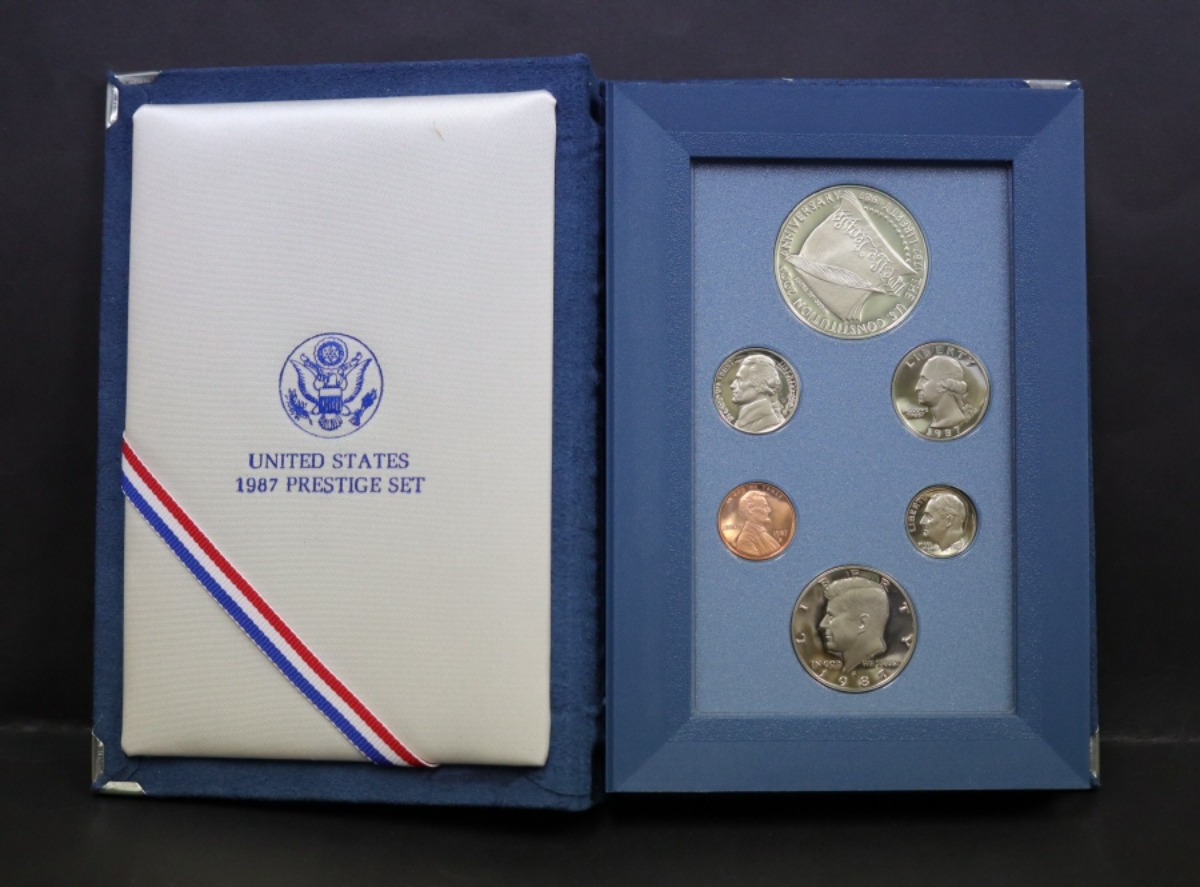 미국 1987년 현행 프루프 민트 6종 Prestige 민트 세트 (헌법 제정 200주년 리버티 실버 달러 기념 은화 포함)