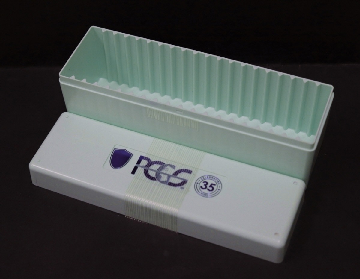 PCGS 슬랩 박스 중고 (슬랩 20개 보관용) - 표준사이즈 (35주년 티파니 블루 한정판)