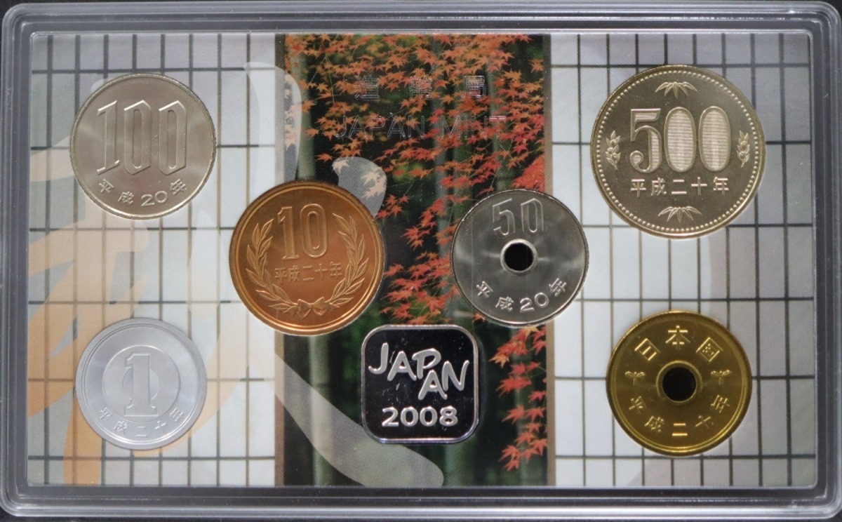 일본 2008년 사계절 벚꽃 - 은메달 삽입 현행 민트 세트