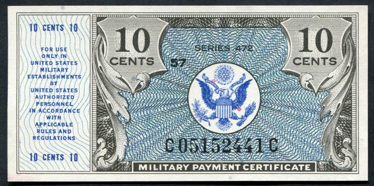 미국 1947년 군표 시리즈 No 472 - 10센트 미사용