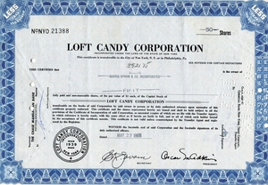 미국 1968년 로프트 캔디 회사 채권