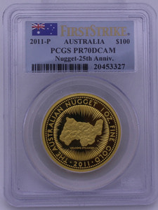 호주 2011년 너겟 1oz 금화 PCGS 70등급