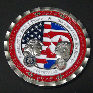미국 백악관 발행 2018년 북미정상회담 메달