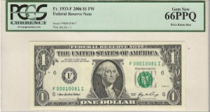 미국 2006년 1달러 (10081) PCGS 66등급