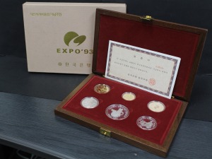 한국 1993년 대전 엑스포 기념 주화 6종 세트
