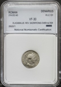 로마 218~222년 엘라가발루스 (Elagabalus) 데나리온 은화 NNC 30등급