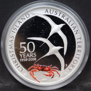호주 2008년 크리스마스 아일랜드 (호주령) 자치 50주년 기념 은화