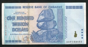 짐바브웨 2008년 100조 달러 준미사용