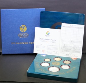 한국 2012년 여수세계박람회 여수 엑스포 기념주화 금은화 6종 세트