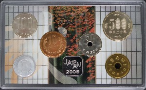 일본 2008년 사계절 벚꽃 - 은메달 삽입 현행 민트 세트
