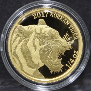 한국조폐공사 2017년 호랑이 1/4oz 금메달