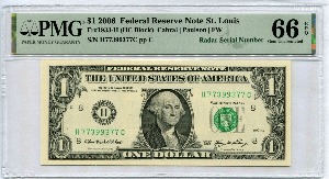 미국 2006년 1달러 레이더 (7739 9377) PMG 66등급