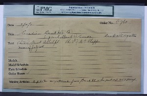 캐나다 1932년 지폐 생산을 위해서 도안과 다이 (Engraving of Die)에 관한 내용을 주고 받은 편지 PMG 인증