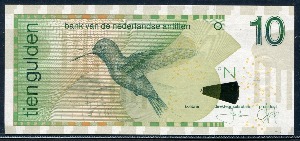 네덜란드령 안틸레스 (카리브해) 2003년 10굴덴 벌새 도안 미사용