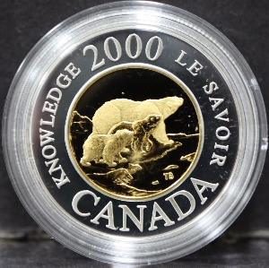 캐나다 2000년 북극곰 바이메탈 프루프 은화
