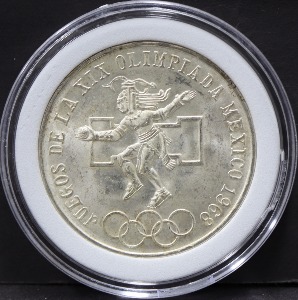 멕시코 1968년 올림픽 기념 25페소 미사용 은화