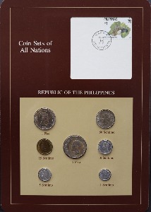 세계의 현행주화 필리핀 1988~1989년 7종 미사용 주화 및 우표첩 세트