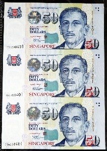 싱가포르 50달러 4매 연결권