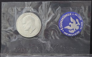미국 1971년 아이젠하워 달러 프루프 은화 (미국 재무부 메달 포함 첩)