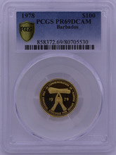 바베이도스 1978년 인권 기념 금화 PCGS 69등급