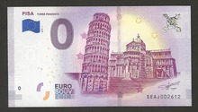 유럽 2018년 0유로 이탈리아 - 피사 지폐