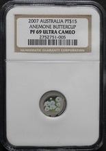 호주 2007년 미나리아재비 꽃 도안 1/10oz 백금 (플레티넘) 주화 NGC 69등급
