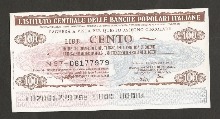 이탈리아 1976년 비상화폐 100리라 미사용-
