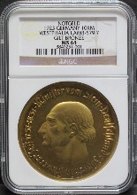 독일 1923년 10000 마르크 금도금 주화 미사용 NGC 64등급