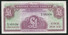 영국 1962년 4판 1파운드 군표 미사용