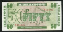 영국 1972년 군표 - 50펜스 미사용