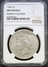 미국 1926년 1$ 피스 달러 미사용 은화 NGC UNC DETAILS
