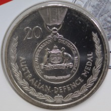 호주 2017년 ANZAC 100주년 20센트 미사용 기념 주화 기념첩 - Australian Defence Medal 도안