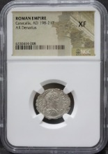 로마 198~217년 황제 카라칼라 (Caracalla) 데나리온 (Denarius) 은화 NGC XF 인증