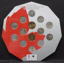 캐나다 2010년 밴쿠버 동계 올림픽 25센트 기념 주화 (니켈화) 14종 세트