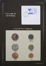 세계의 현행주화 세인트 헬리나 1984년 6종 미사용 주화 및 우표첩 세트