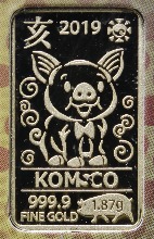 한국조폐공사 2019년 황금 돼지의해 1.87g 골드바