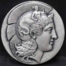 일본 1987년 제13회 도쿄 (Tokyo, 동경) 화폐박람회 (국제화폐축제) 기념 - 그리스 아테네 여신 도안 은메달