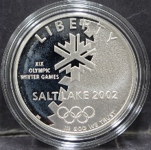 미국 2002년 유타주 솔트레이크 동계올림픽 기념 은화